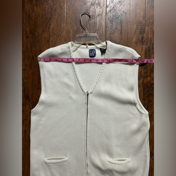 Gap white cream Vest Cotton - Picture 9 of 10